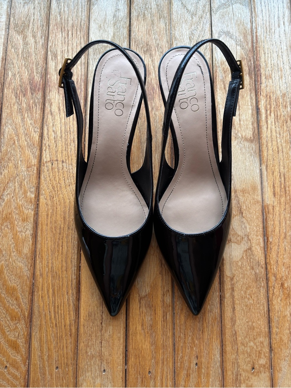 Franco Sarto Black Kate Slingback Heels